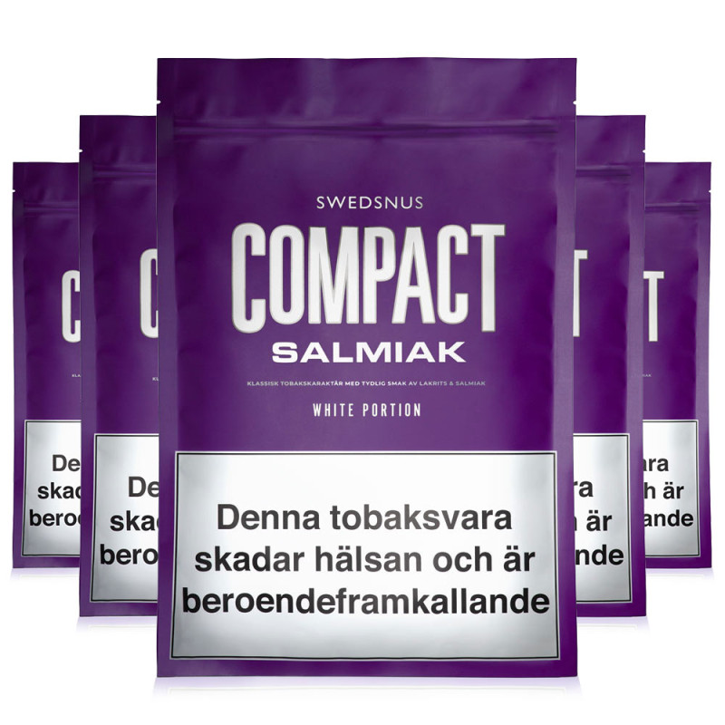 5-Pack Salmiak Compact 400 White Portion